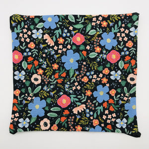 Image of Rifle Paper Co Wild Roses on Black Print print fabric. 